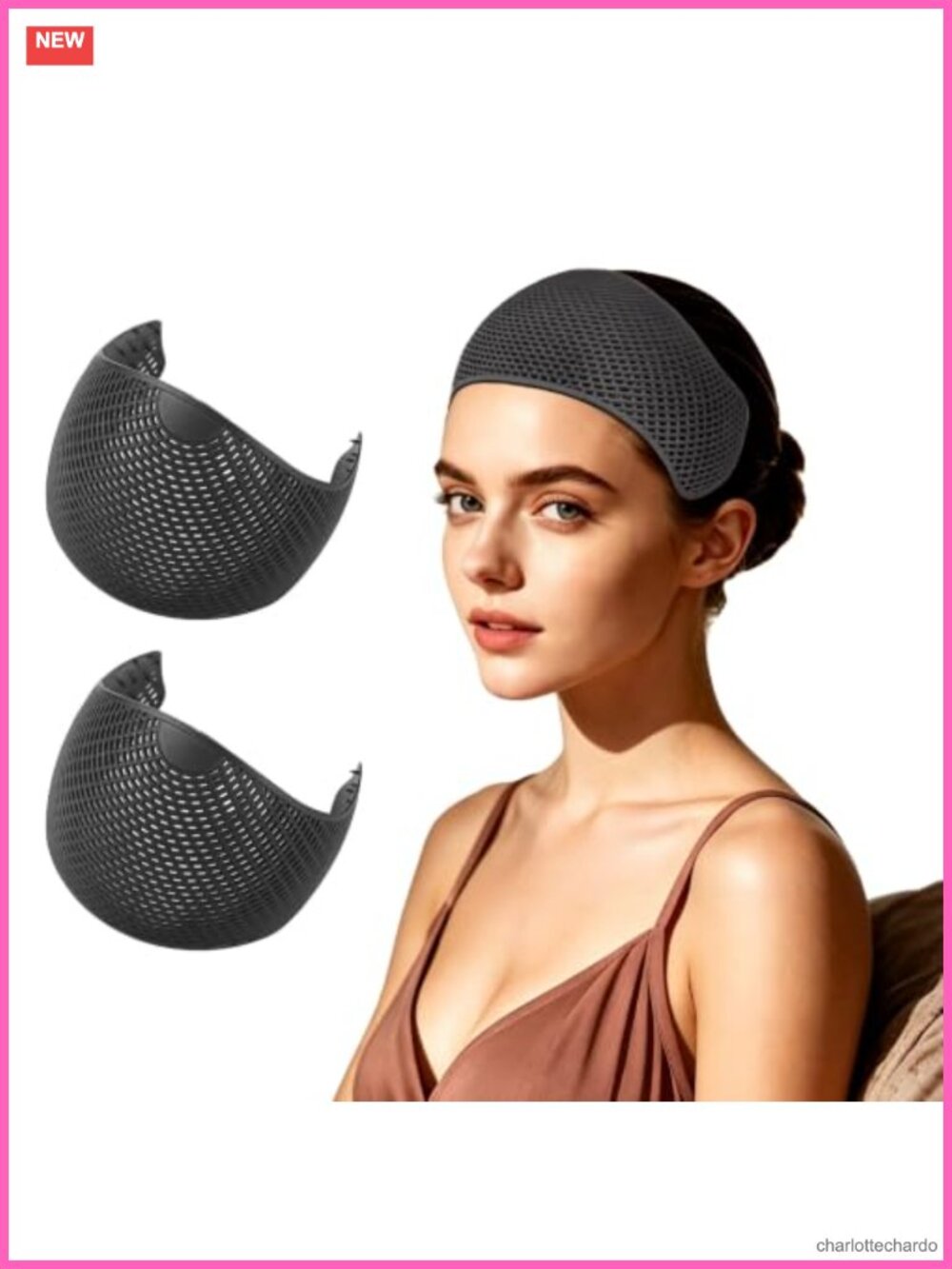 2-Pack TPEE Silicone Grip Headband Secure Hold Tames Flyaways Bangs